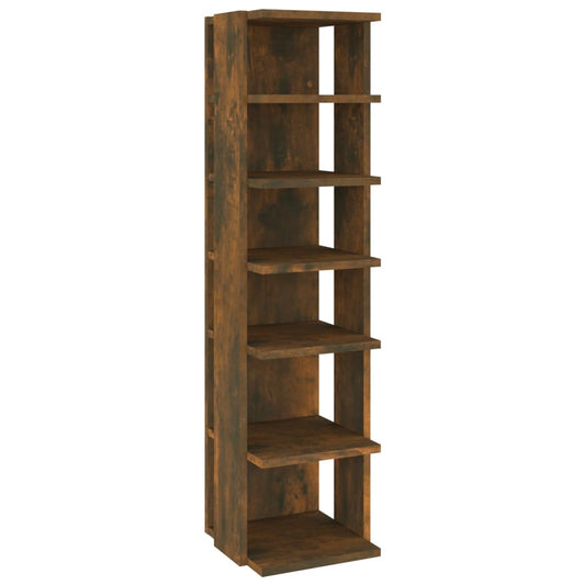 vidaXL Shoe Rack Smoked Oak 27,5x27x102 cm Engineered Wood