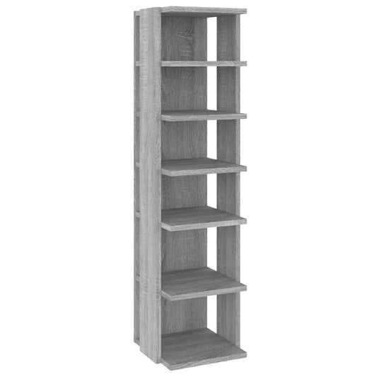 vidaXL Shoe Rack Grey Sonoma 27,5x27x102 cm Engineered Wood