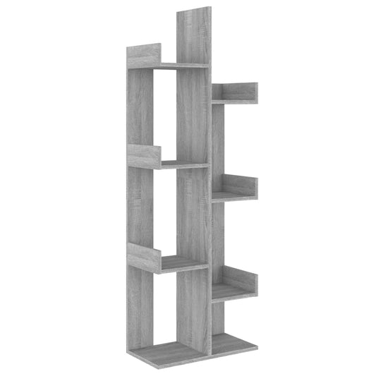 816006 vidaXL Book Cabinet 48x25,5x140 cm Grey Sonoma Engineered Wood