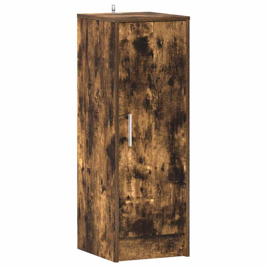 vidaXL Shoe Cabinet Smoked Oak 32x35x92 cm Engineered Wood