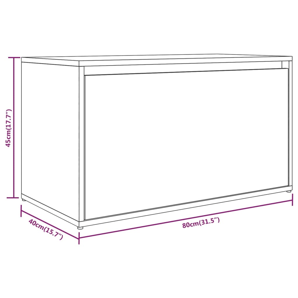 vidaXL Hall Bench | Grey Sonoma | Engineered Wood | Medium | Entryway Bench