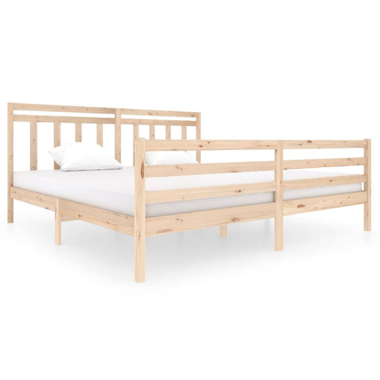 3100674 vidaXL Bed Frame without Mattress Solid Wood 200x200 cm (810450+814114)