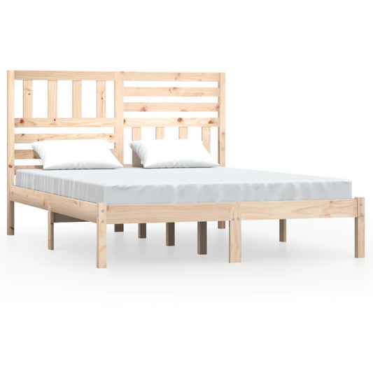 vidaXL Bed Frame | Natural Wood | Solid Pine Wood | 160 x 200 cm | Durable