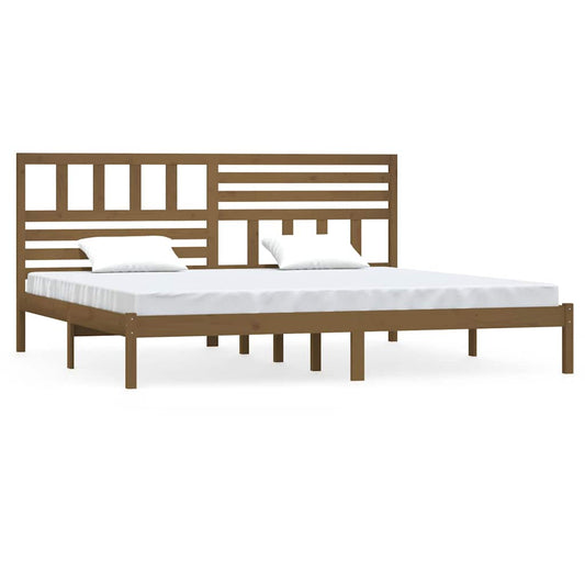 vidaXL Bed Frame without Mattress Honey Brown Solid Wood Pine 200x200 cm