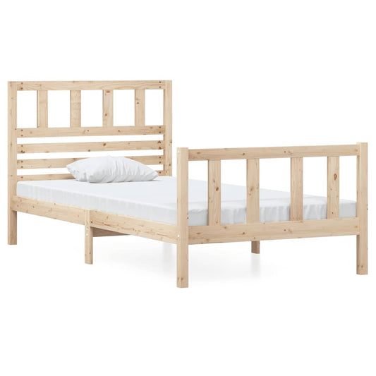 3101138 vidaXL Bed Frame without Mattress Solid Wood 90x200 cm (810067+814124)