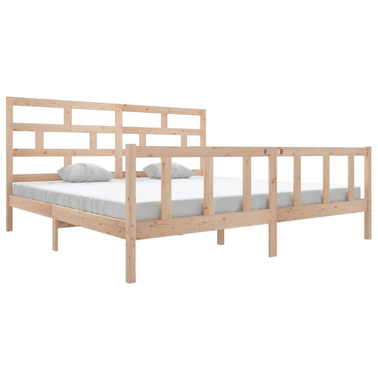3101368 vidaXL Bed Frame without Mattress Solid Wood 200x200 cm (810102+814214)