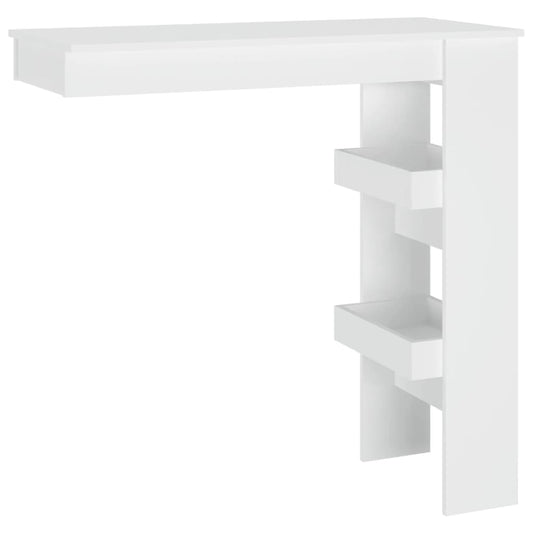 vidaXL Wall Bar Table White 102x45x103,5 cm Engineered Wood