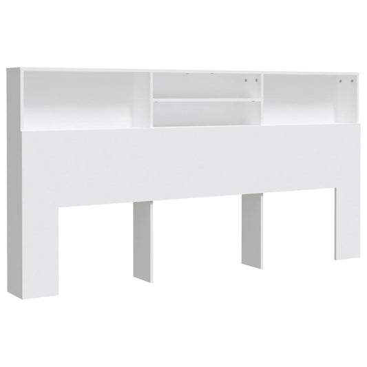811889 vidaXL Headboard Cabinet White 200x19x103,5 cm