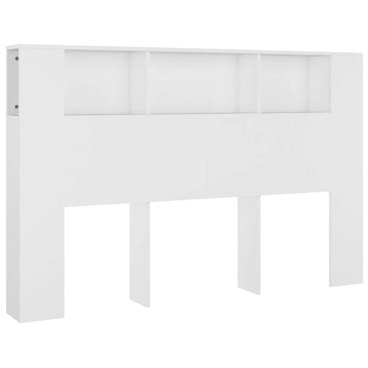 811934 vidaXL Headboard Cabinet White 160x18,5x104,5 cm