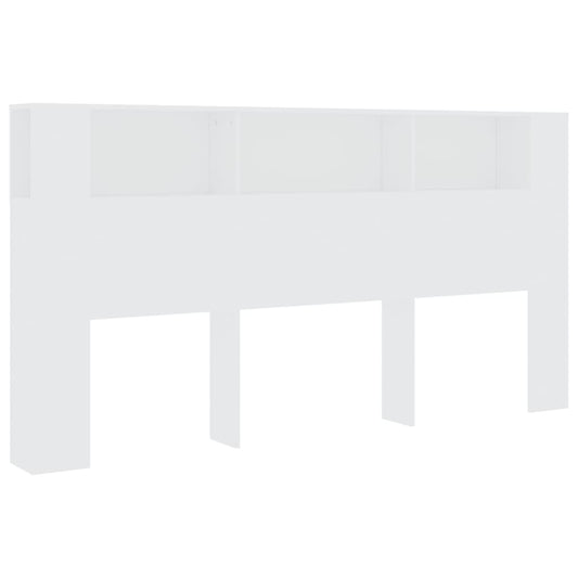 811952 vidaXL Headboard Cabinet White 200x18,5x104,5 cm