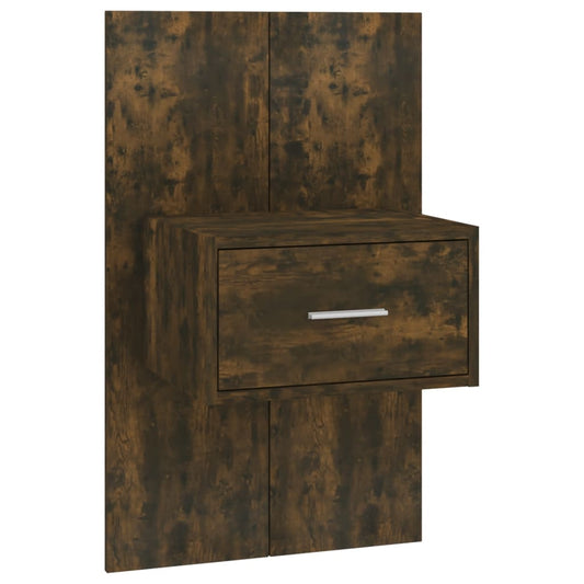 vidaXL Wall-mounted Bedside Cabinet Smoked Oak
