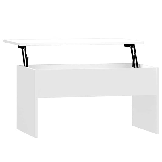 vidaXL Coffee Table High Gloss White 80x50,5x41,5 cm Engineered Wood