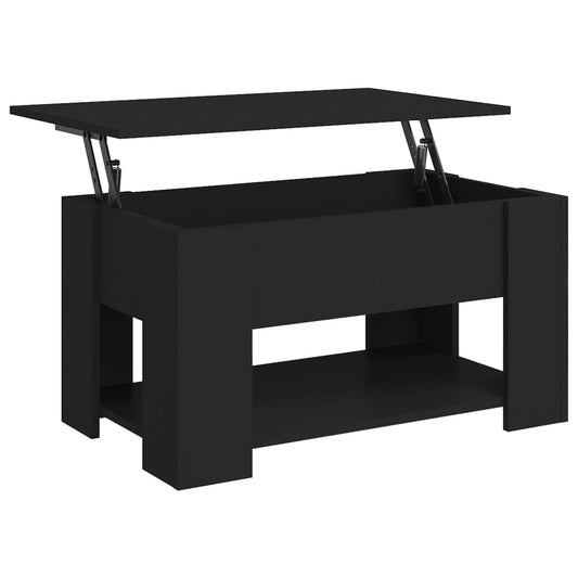 vidaXL Coffee Table Black 79x49x41 cm Engineered Wood