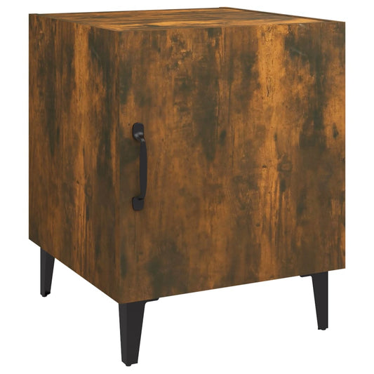 vidaXL Bedside Cabinet Smoked Oak Engineered Wood