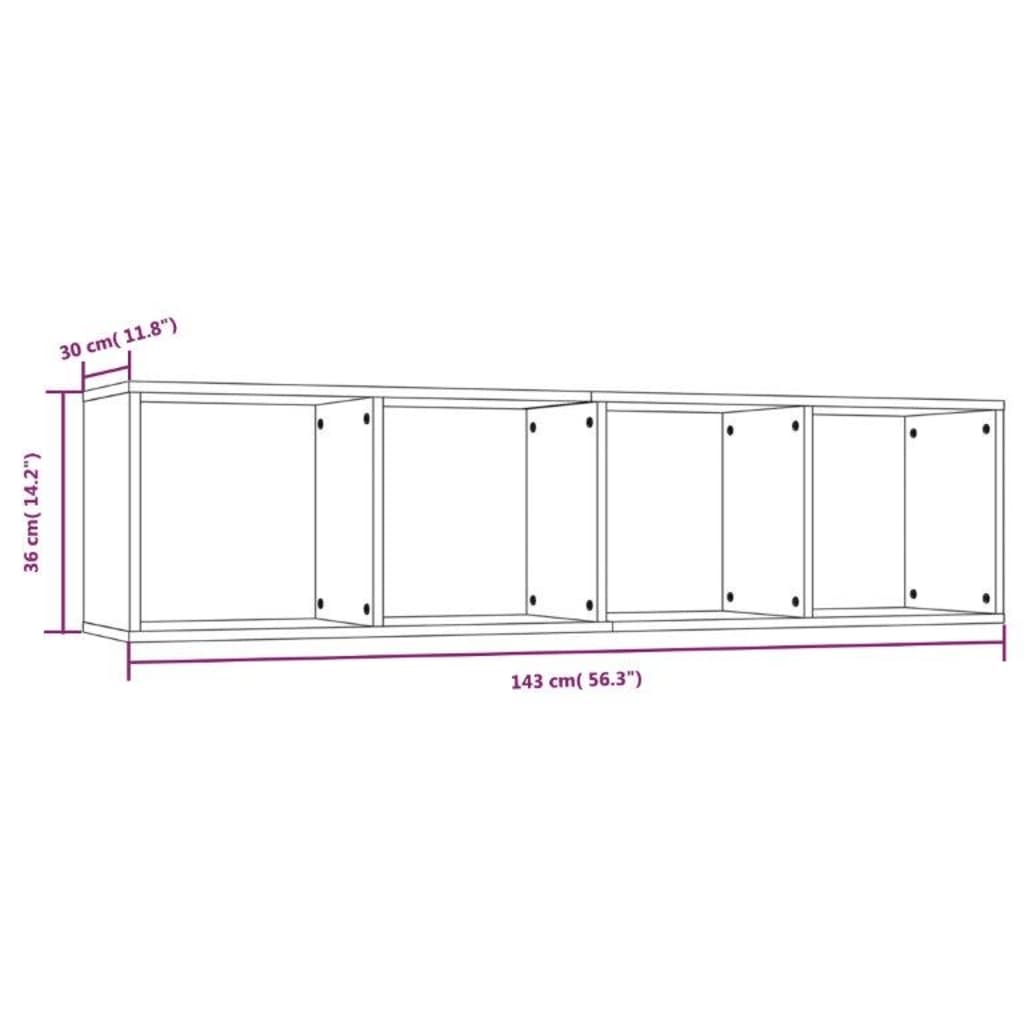 vidaXL Book Cabinet/TV Cabinet Brown Oak 143x30x36cm Engineered Wood