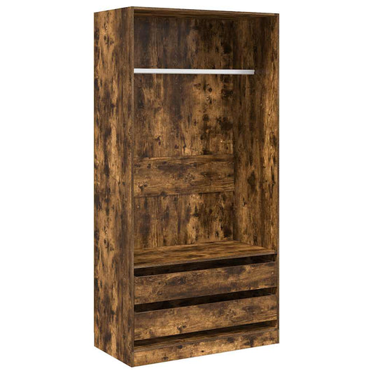 vidaXL Wardrobe | Smoked oak | Engineered wood | Compact | Wardrobe