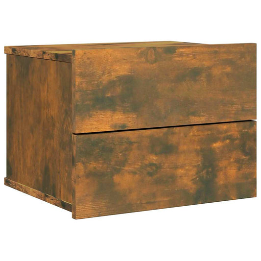 vidaXL Bedside Cabinet Smoked Oak 40x30x30 cm Engineered Wood