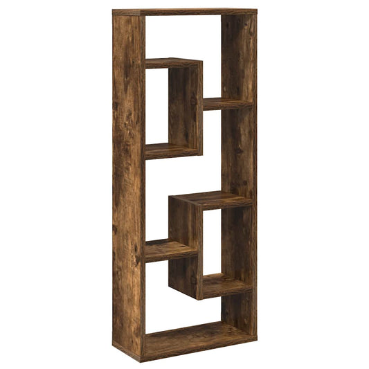 vidaXL Wall Shelf Smoked Oak 36x16x90 cm Engineered Wood