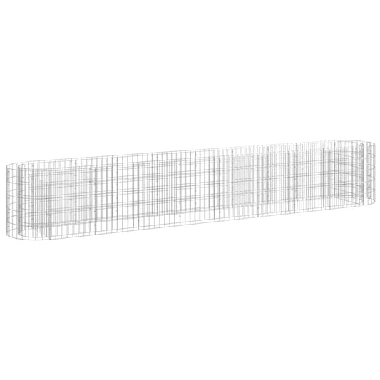 vidaXL Gabion Raised Bed Galvanised Iron 330x50x50 cm