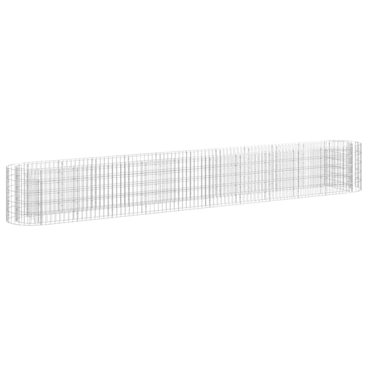 vidaXL Gabion Raised Bed Galvanised Iron 400x50x50 cm