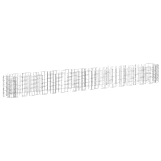 152029 vidaXL Gabion Raised Bed Galvanised Iron 470x50x50 cm