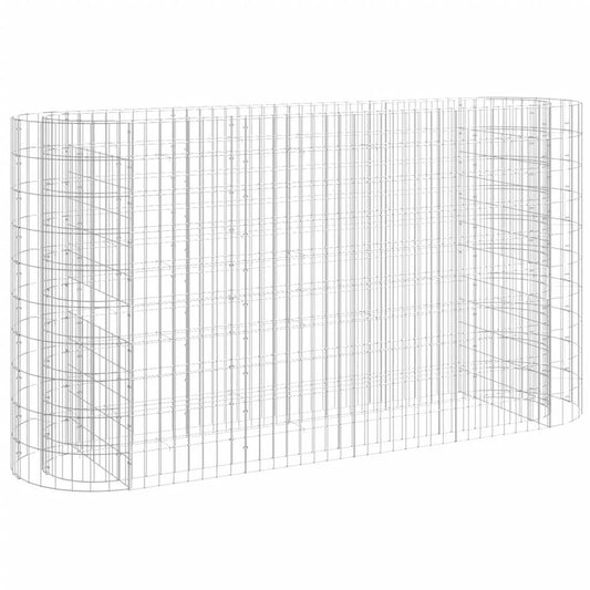 vidaXL Gabion Raised Bed Galvanised Iron 190x50x100 cm