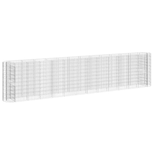 vidaXL Gabion Raised Bed Galvanised Iron 470x50x100 cm