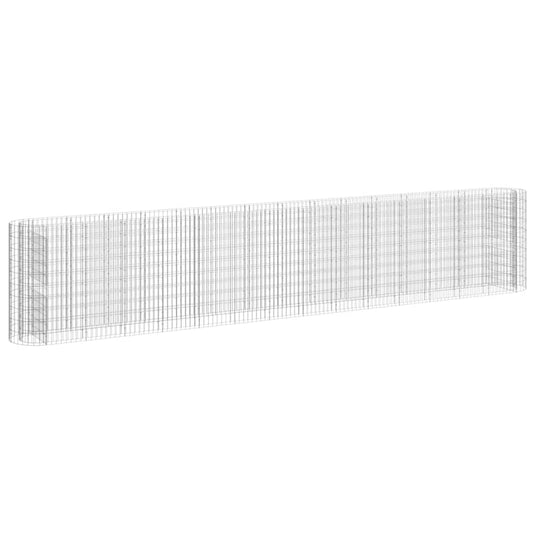 152038 vidaXL Gabion Raised Bed Galvanised Iron 540x50x100 cm