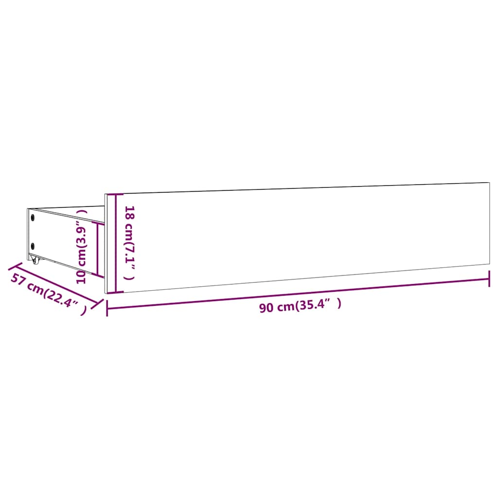 vidaXL Bed Drawers 4 pcs White Solid Wood Pine