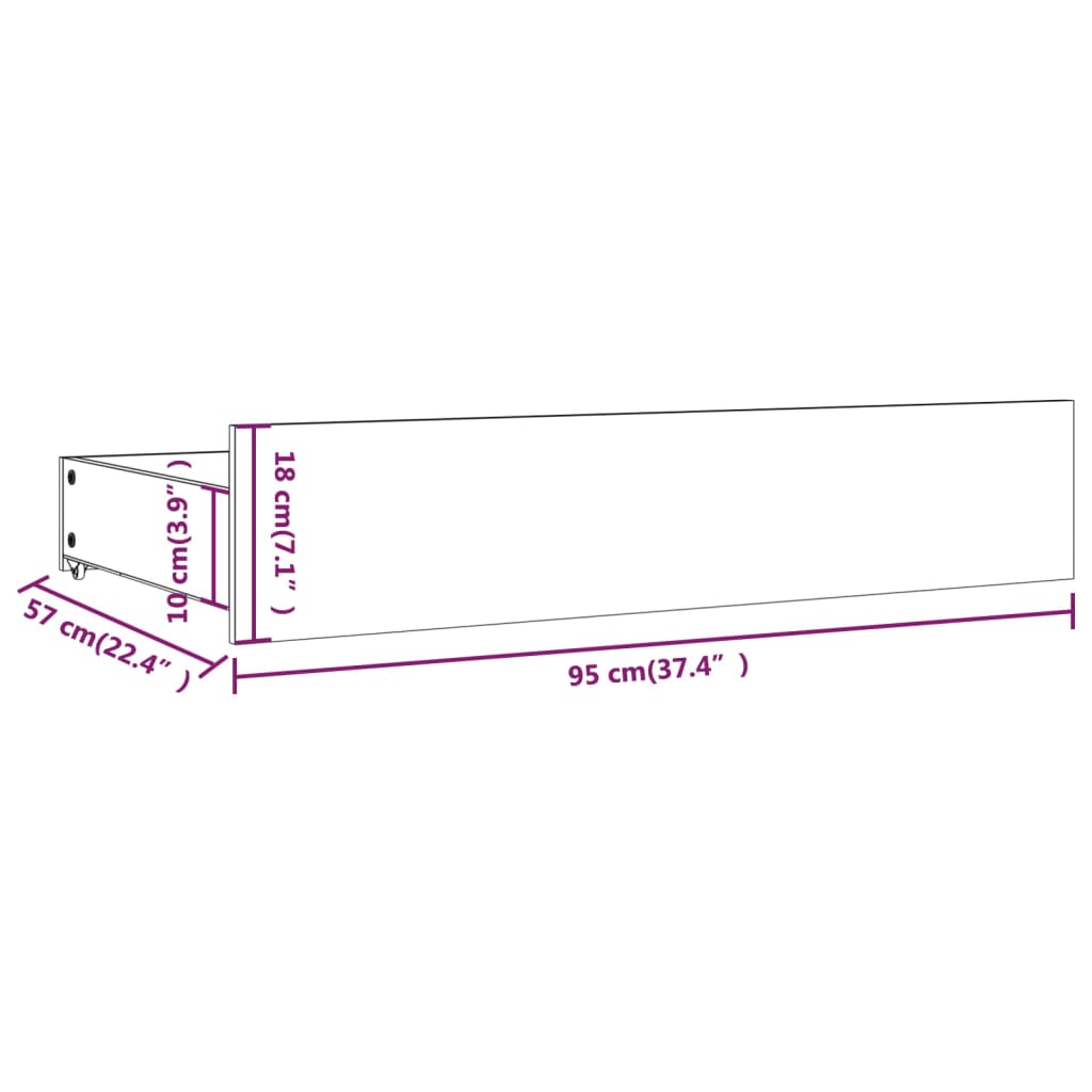 vidaXL Bed Drawers 4 pcs White Solid Wood Pine