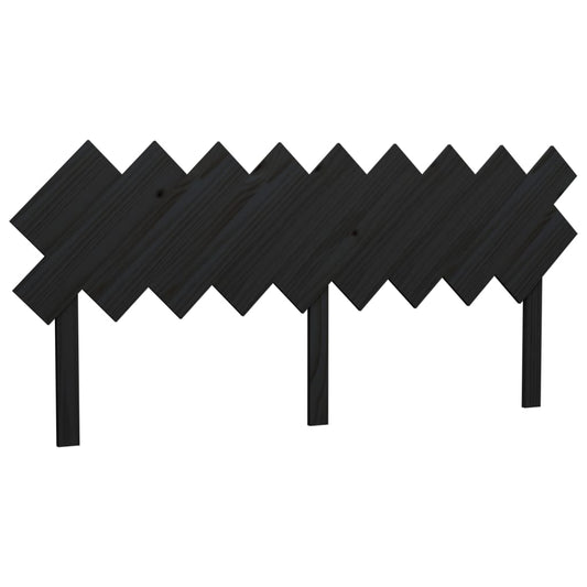819239 vidaXL Bed Headboard Black 178x3x80,5 cm Solid Wood Pine