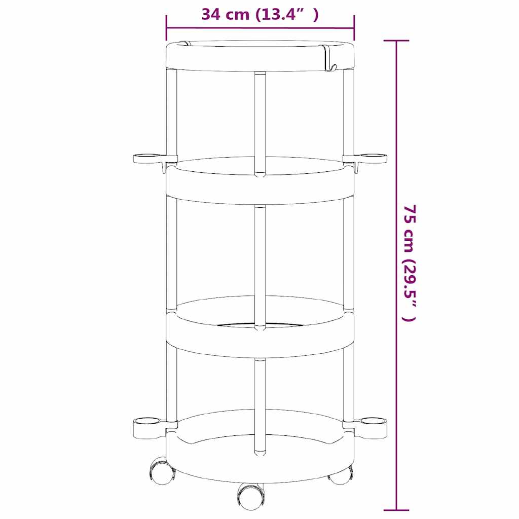 344379 vidaXL Cleaning Trolley with Storage Basket Aluminium