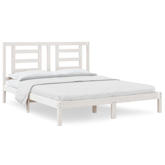 vidaXL Bed Frame without Mattress White 160x200 cm Solid Wood Pine