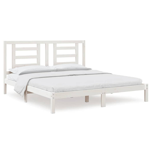 vidaXL Bed Frame without Mattress White 180x200 cm Solid Wood