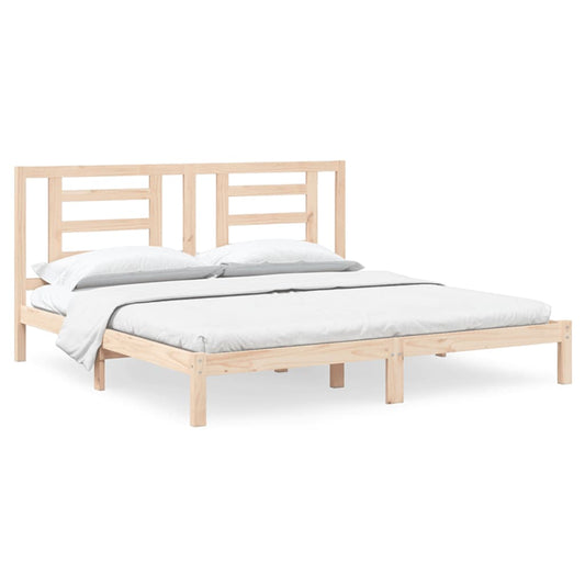 vidaXL Bed Frame without Mattress 200x200 cm Solid Wood Pine