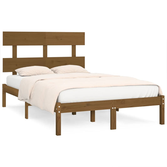 vidaXL Bed Frame Honey Brown Solid Wood 200x200 cm