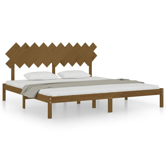 vidaXL Bed Frame | Honey Brown | Solid Pine Wood | Double | Durable | Bed Frame