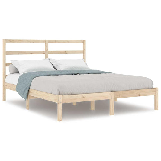 vidaXL Bed Frame without Mattress 135x190 cm Solid Wood