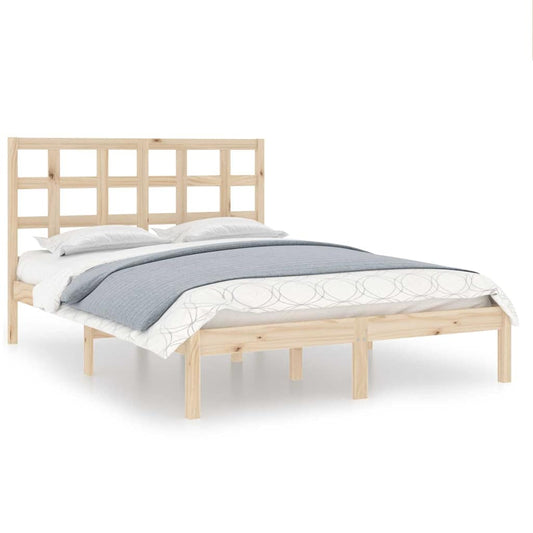 vidaXL Bed Frame without Mattress 135x190 cm Solid Wood