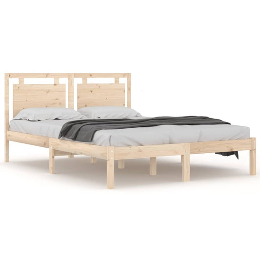 vidaXL Bed Frame without Mattress 150x200 cm King Size Solid Wood