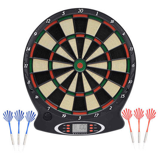 93581 vidaXL Electric Dartboard with Darts Black Polypropylene
