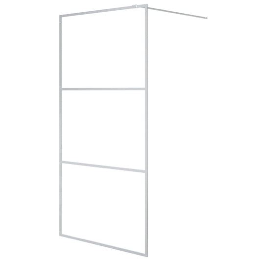 vidaXL Walk-in Shower Wall Silver 100x195 cm Clear ESG Glass