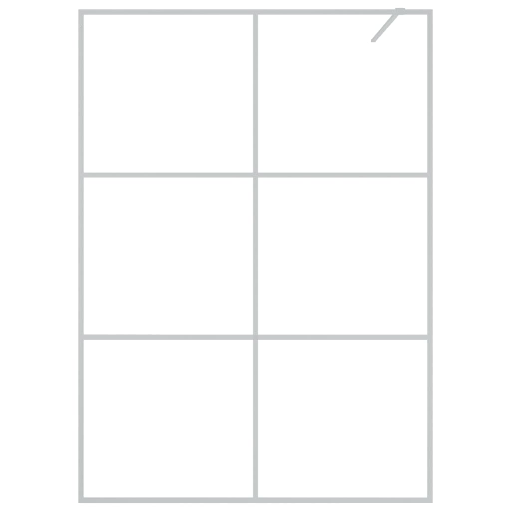 vidaXL Walk-in Shower Wall Silver 140x195 cm Clear ESG Glass