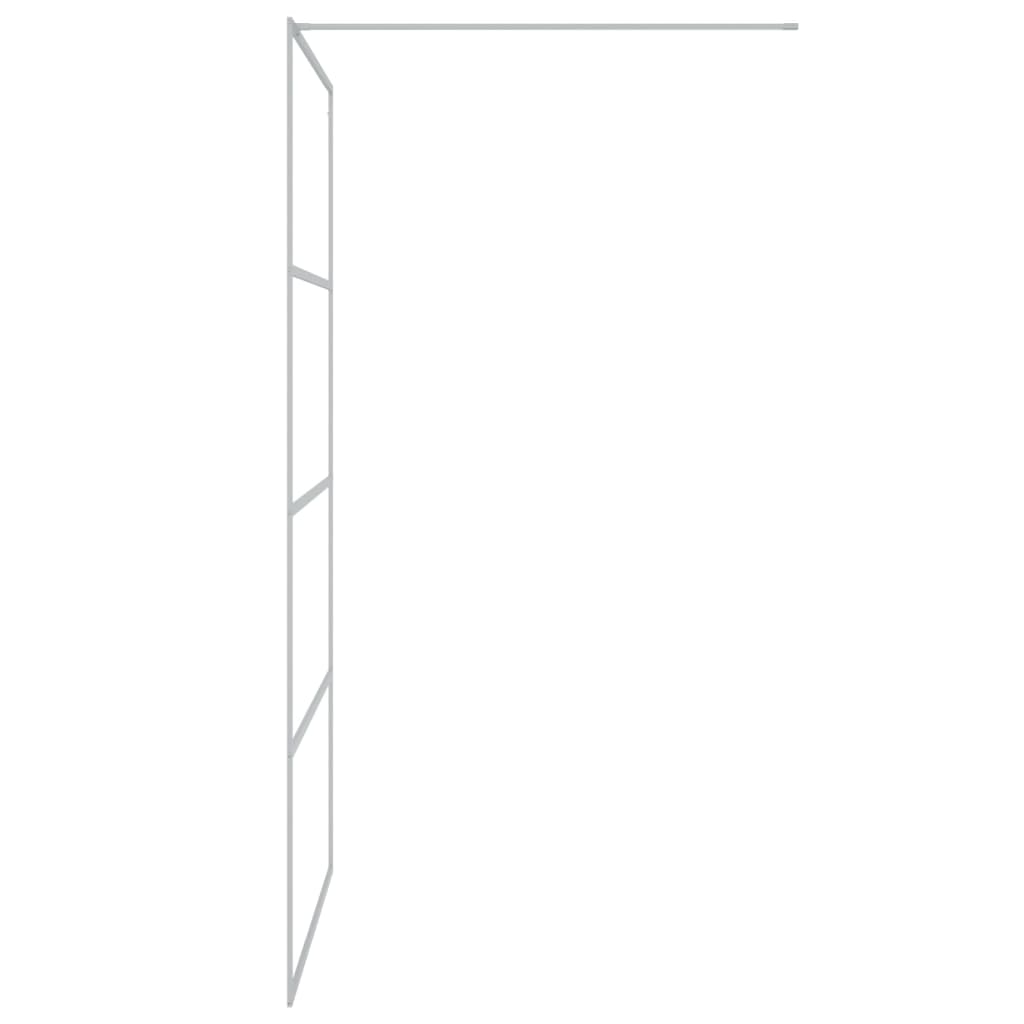 vidaXL Walk-in Shower Wall Silver 115x195 cm Clear ESG Glass