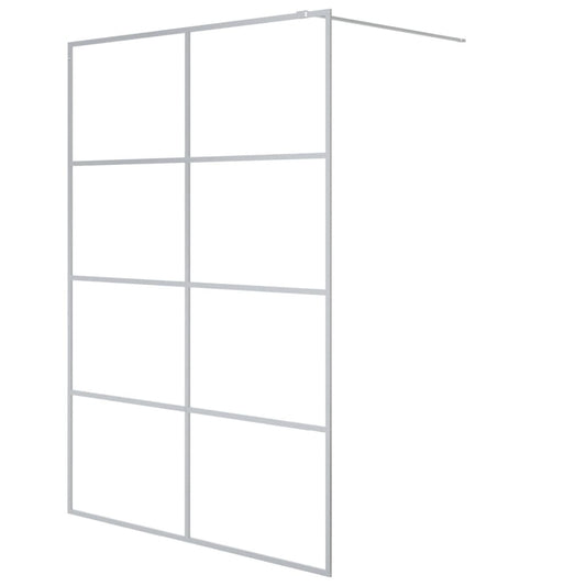 vidaXL Walk-in Shower Wall Silver 140x195 cm Clear ESG Glass