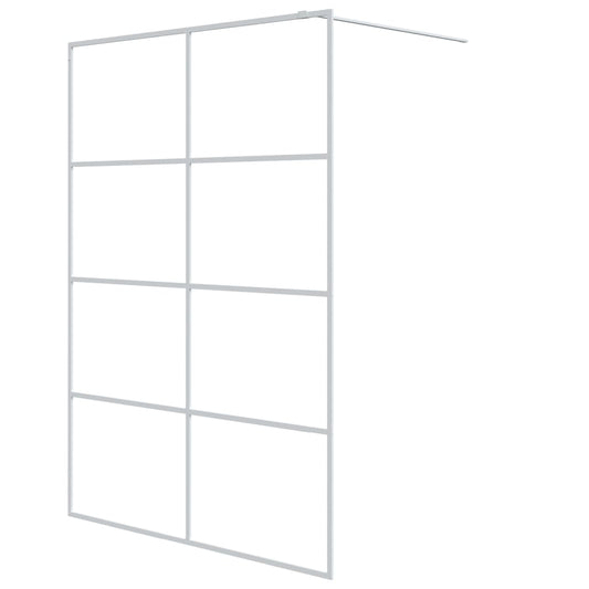 vidaXL Walk-in Shower Wall White 140x195 cm Clear ESG Glass
