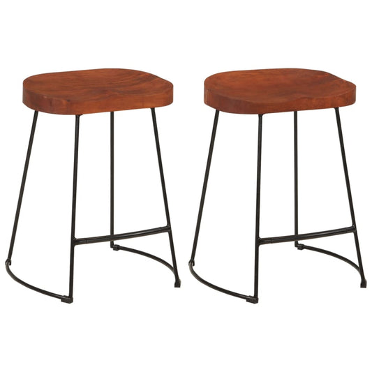 vidaXL Gavin Bar Stools 2 pcs 45x38x53 cm Solid Wood Mango