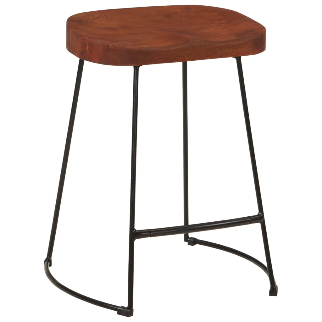 vidaXL Bar Stool | Set of 2 | Brown and Black