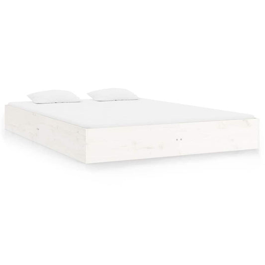 vidaXL Bed Frame without Mattress White Solid Wood 180x200 cm