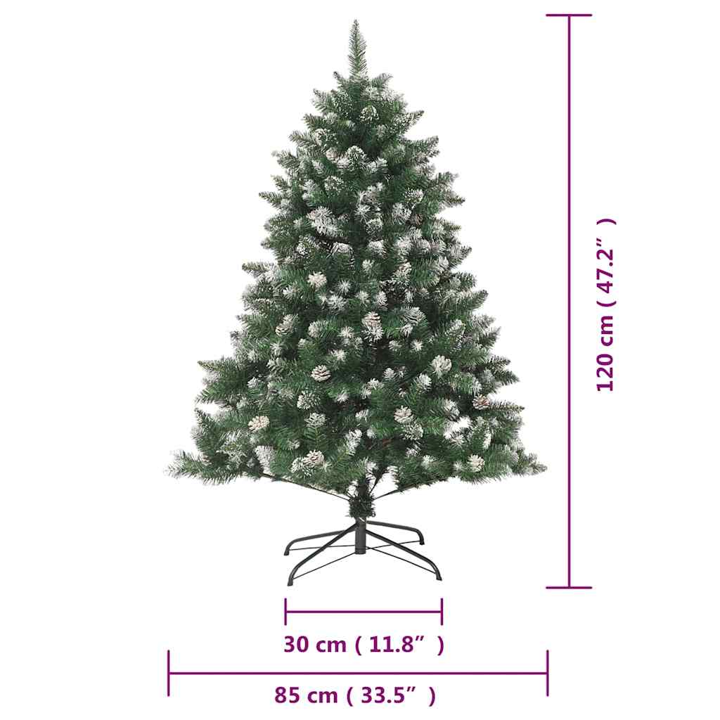vidaXL Artificial Christmas Tree with Stand 120 cm PVC